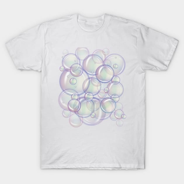 Pastel Bubbles Design T-Shirt by DankFutura